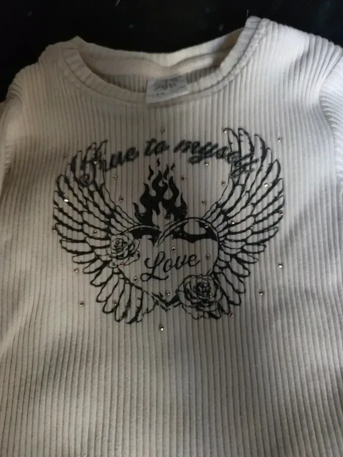 T-shirt à manches longues Zara 8-9 - photo numéro 2
