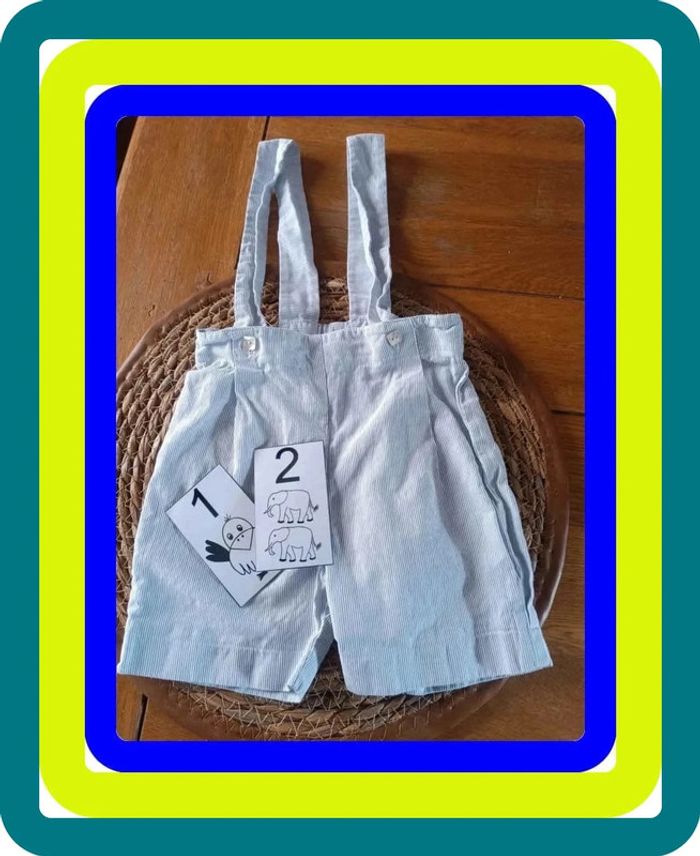 Salopette short 12 mois