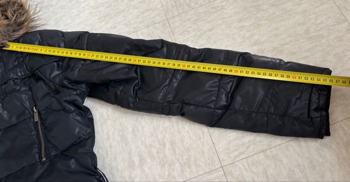 Doudoune Kaporal  noire slim longue à capuche avec fausse fourrure - L - photo numéro 6
