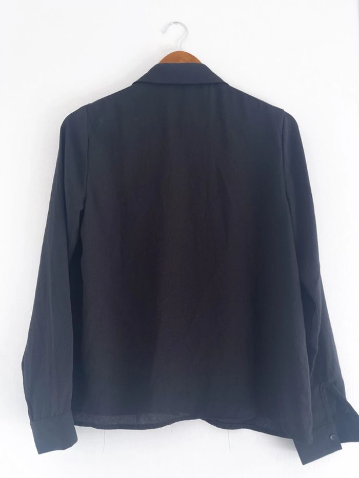 🌟 Chemise blouse manches longues noir avec broderie - photo numéro 12