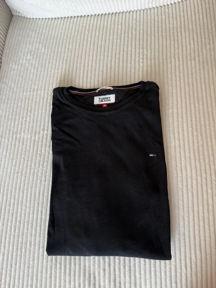 T-shirt manche longue noir Tommy Hilfiger