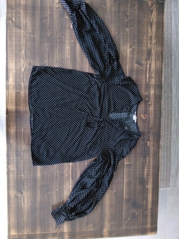 Haut noir à pois blancs - photo numéro 2