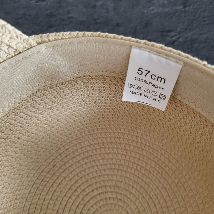Casquette beige en paille taille 57 (M) en excellent état - photo numéro 9