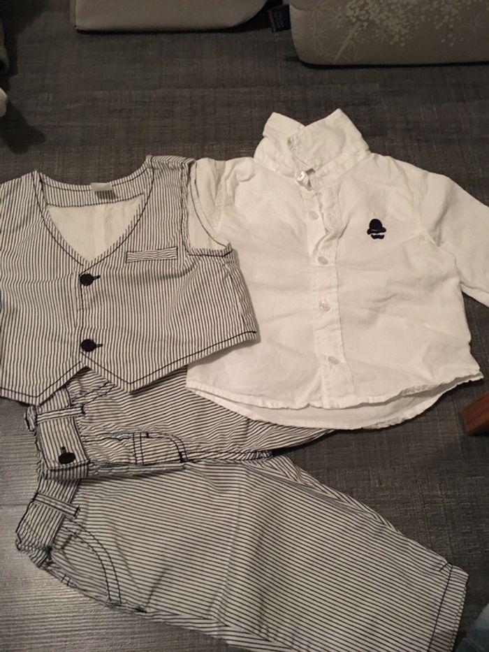 Ensemble chemise gilet et pantalon