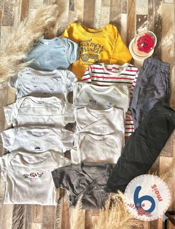 Gros lot vêtement bébé garçon 6 mois - TBE