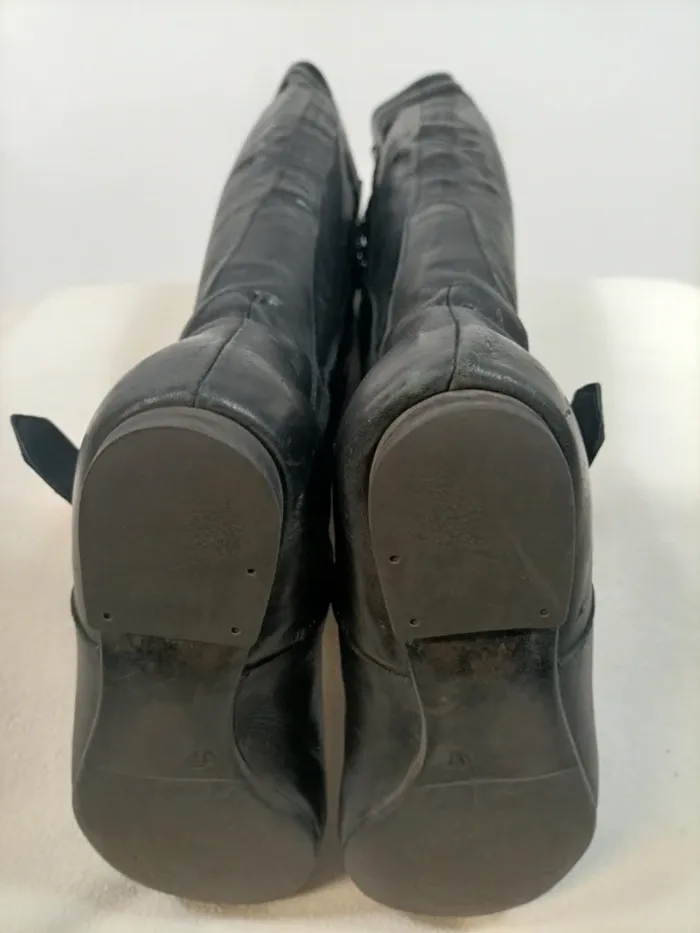 Cuissardes sans talon 37 femme - bottes hautes plates - photo numéro 12