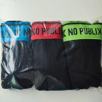 Lot de 3 boxers noirs en coton pour homme taille L, No Publik