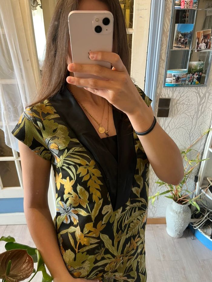 Robe kimono soie Cop copine vintage y2k 2000yer - photo numéro 3