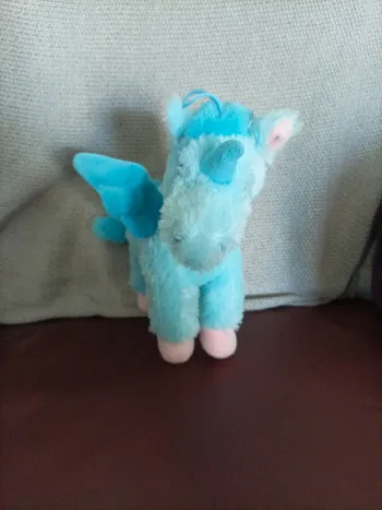 Peluche licorne bleu