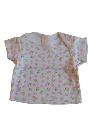 T shirt manches courtes bébé fille 1 mois