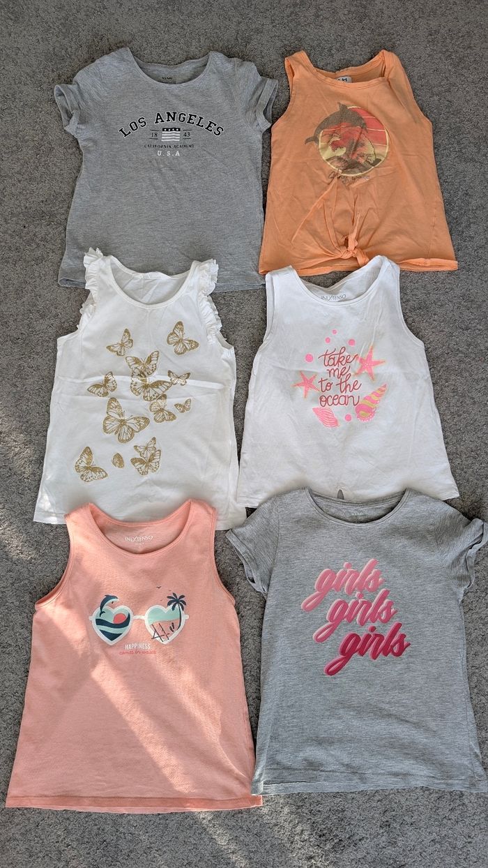 Lot de 6 t-shirts débardeurs