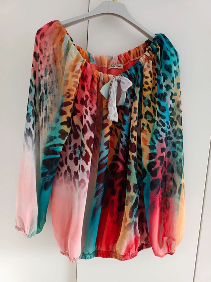 Chemisier léopard multicolore 38/40