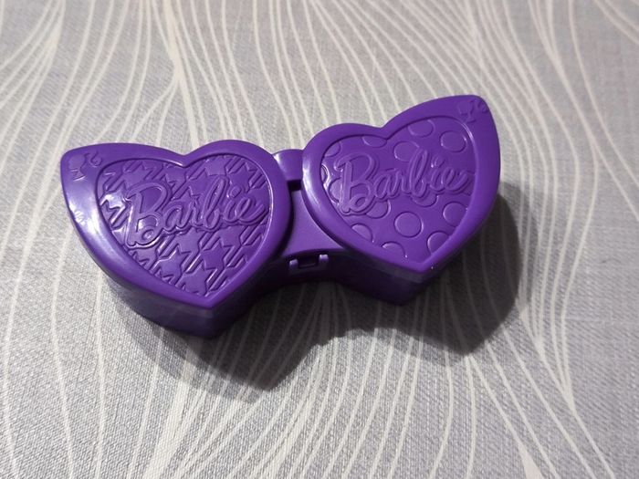 Mattel barbie boîte de rangement forme lunette violette