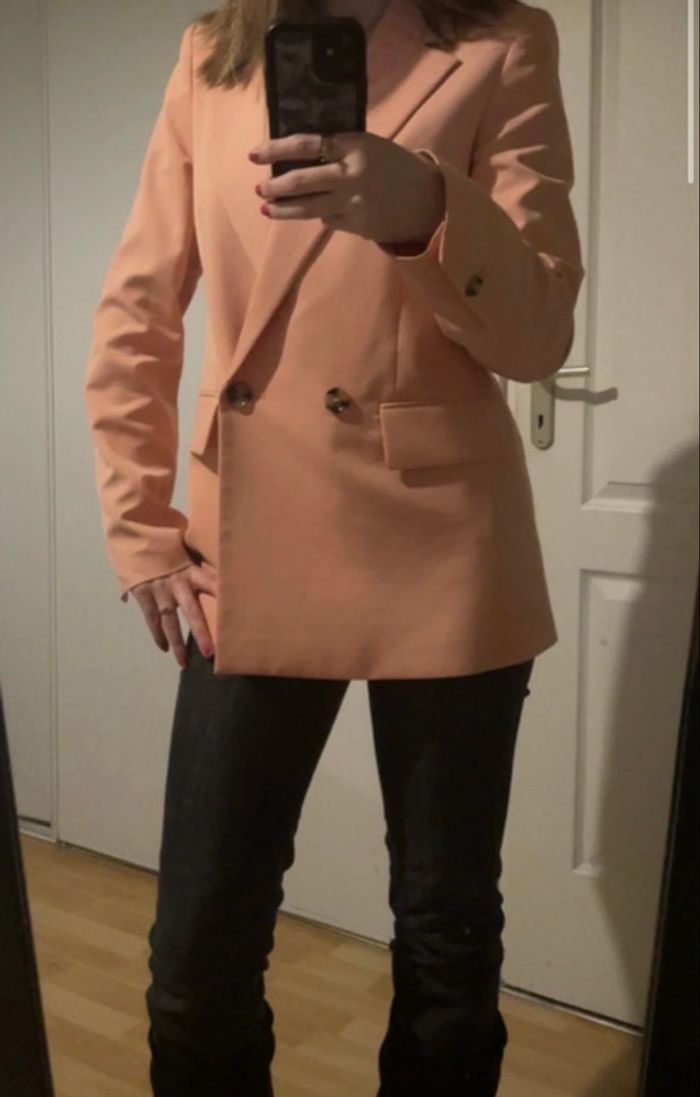 Blazer rose saumon - photo numéro 2