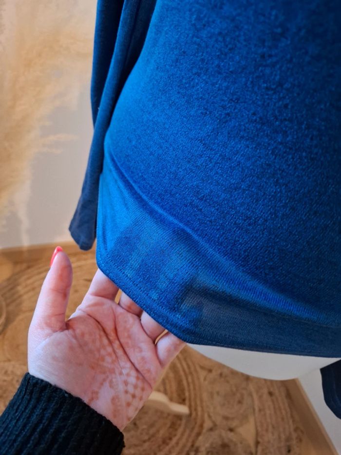 Sous-pull bleu à col roulé Emery Rose taille S 36 - photo numéro 4