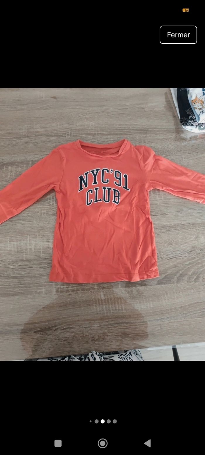 Lot 5 tee-shirts manches longues et courtes garçon 5 ans - photo numéro 7