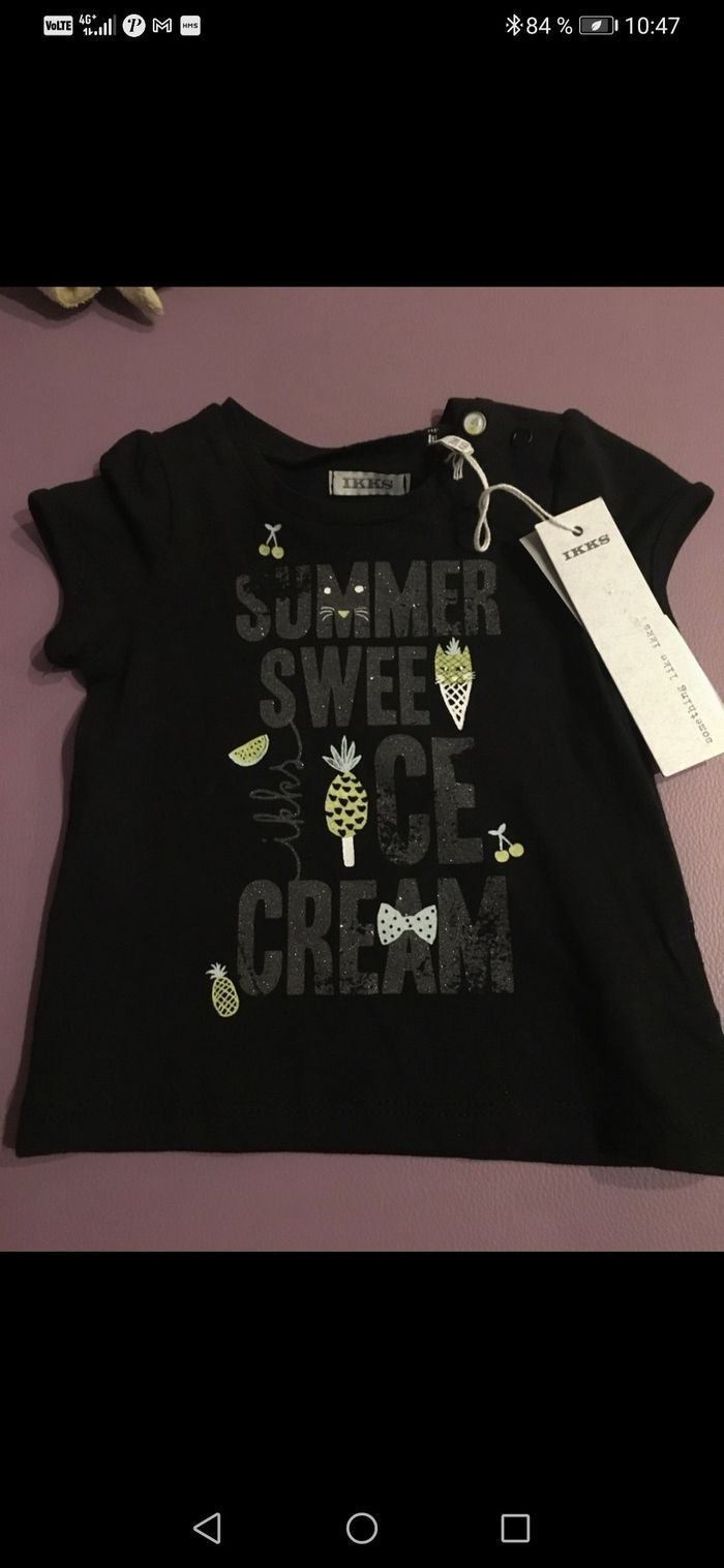 T shirt 3 mois ikks neuf