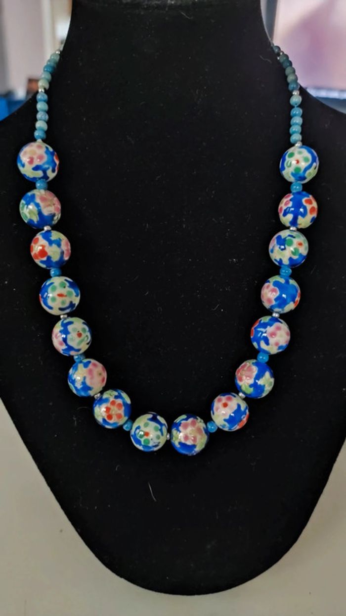 Collier en céramique vintage - photo numéro 2