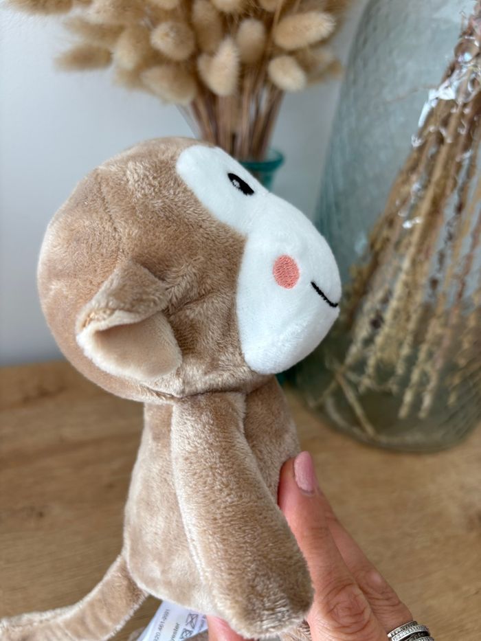 Doudou singe marron beige - photo numéro 4