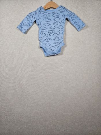 Body dinosaures manche longue in extenso 3 mois 50-66cm