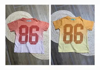 👕 Lot 2 T-shirts dégradés - 4 ans