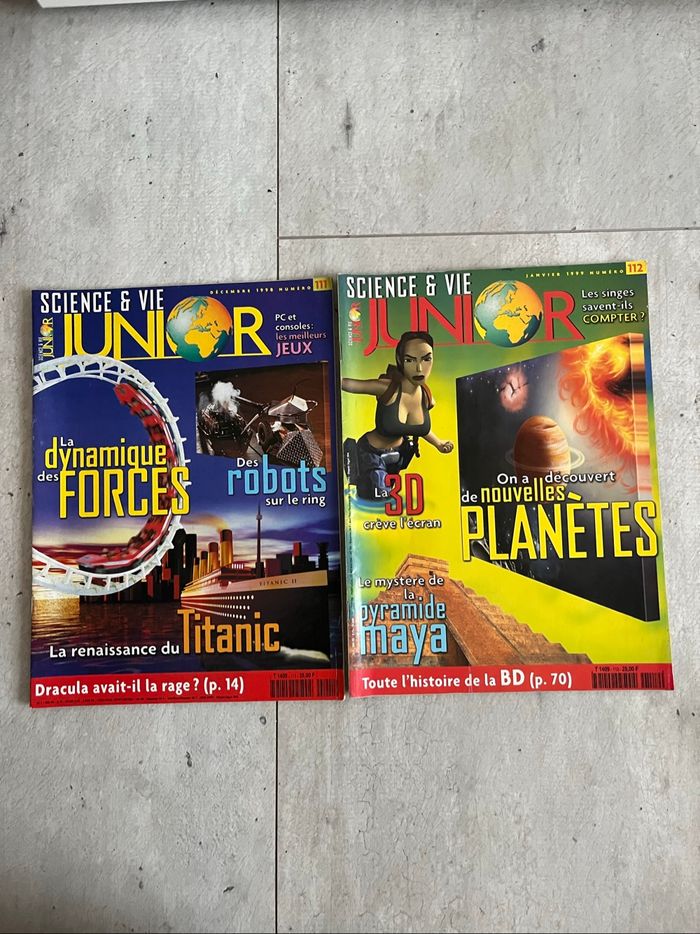 Science et Vie junior numéro 111 et 112