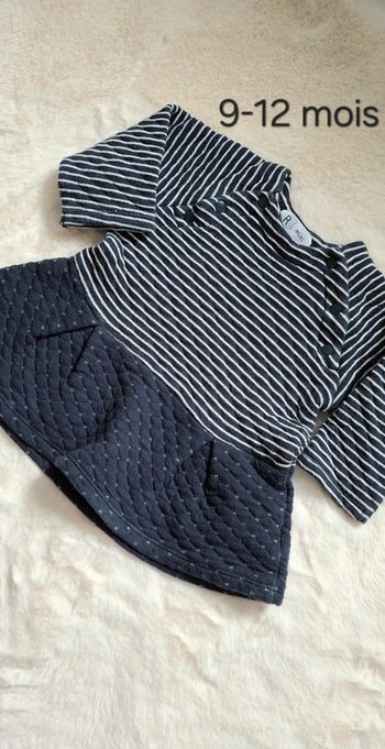 Robe molletonnée taille 9-12 mois
