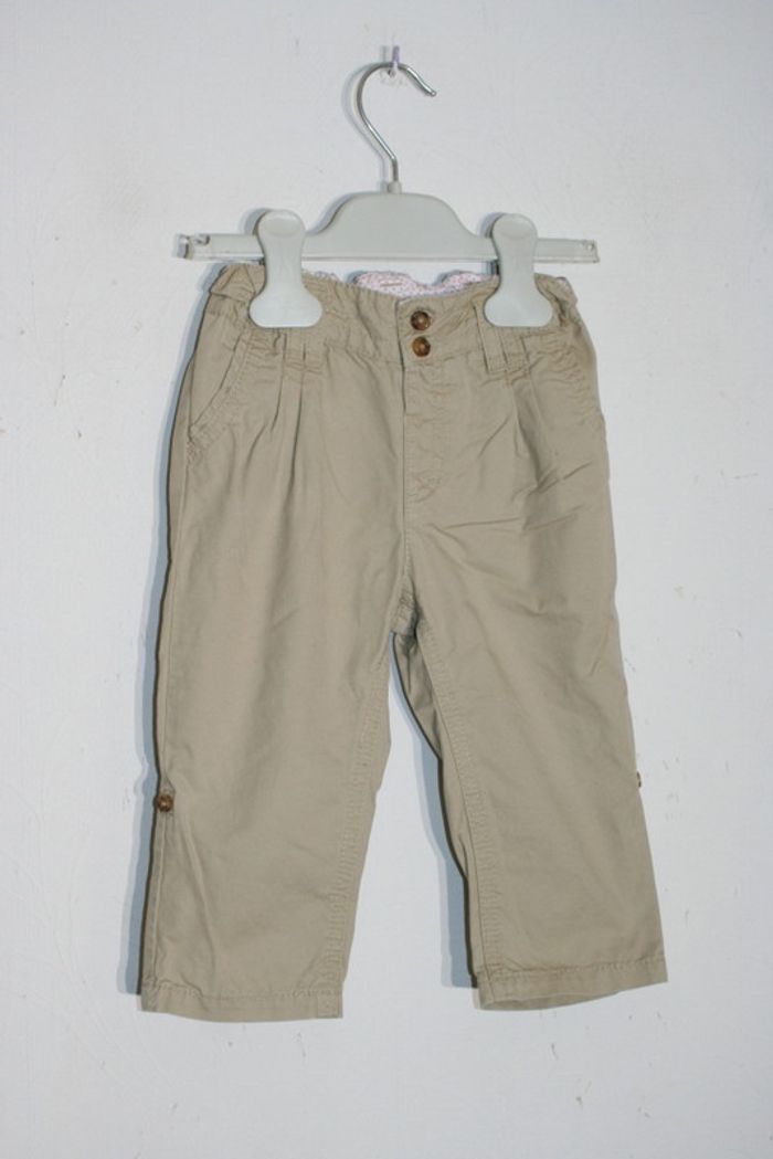 Pantalon toile beige retroussable H&M