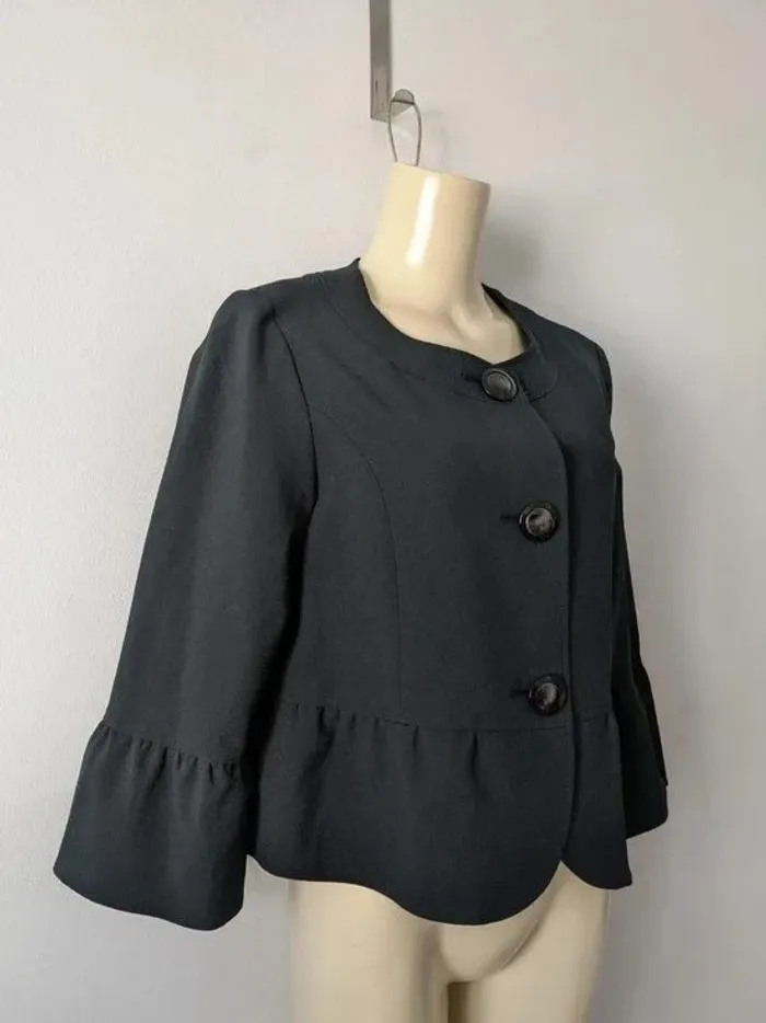 Veste d'été noire - créateur japonais Earthy mode sophisticated - taille M - photo numéro 3