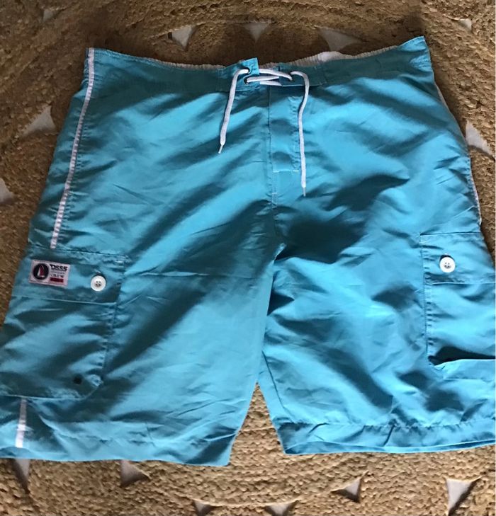 Très beau short de bain de taille XXL Turquoise et blanc de la marque D555 - photo numéro 2