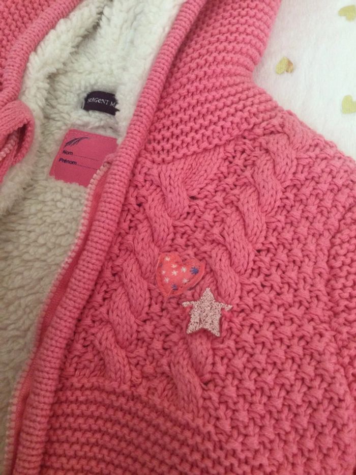 Veste en tricot doublée fausse fourrure Sergent-major - photo numéro 3