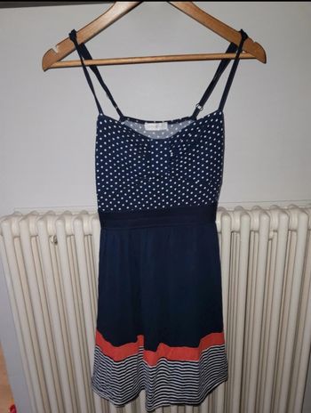 Robe à bretelles bleue marine