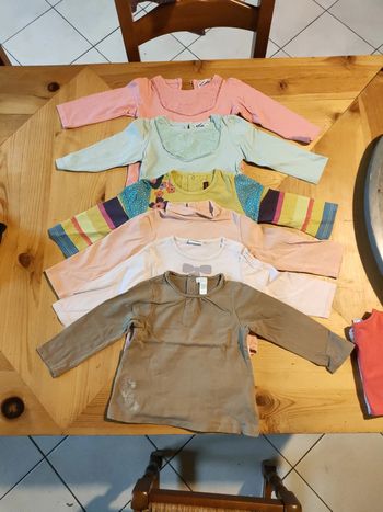 Lot 6 t shorts manches longue 18 mois