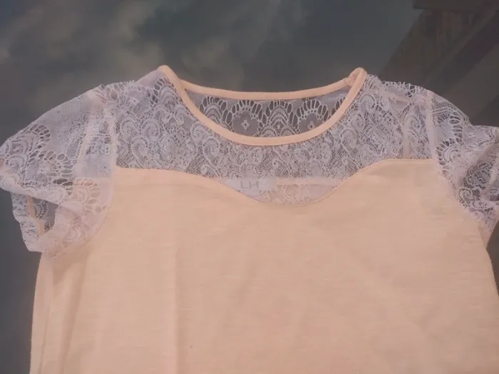 Tee shirt Manches courtes Dentelle Fille - photo numéro 4