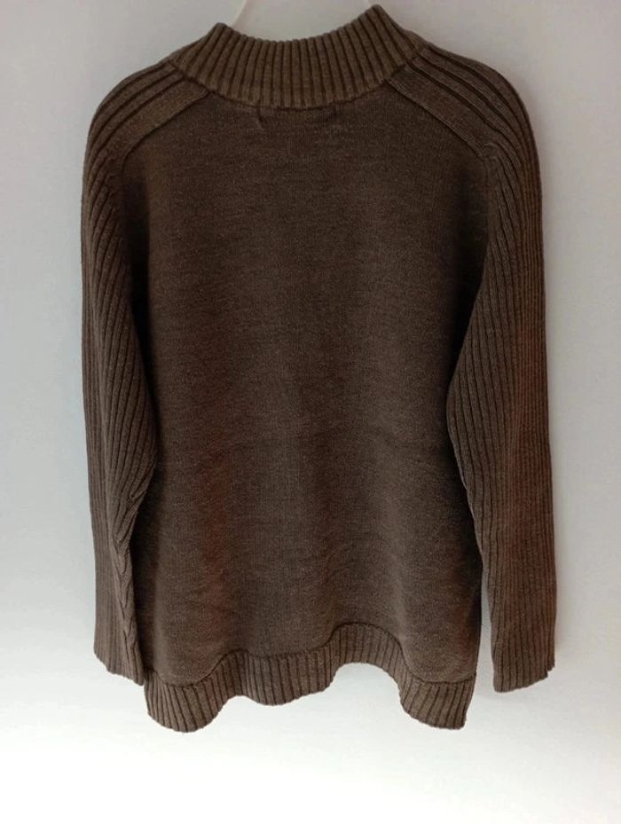 Pull zippé en maille vert kaki Tex 4-5 ans - photo numéro 5