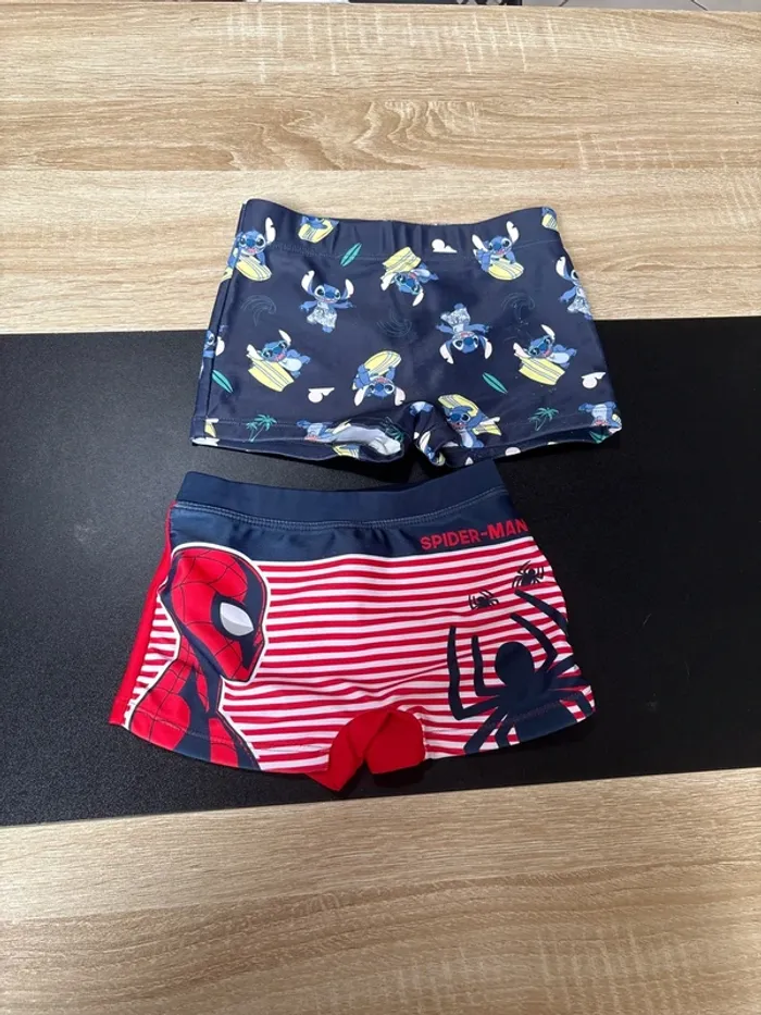 Maillot de bain 3 ans stitch et Spiderman