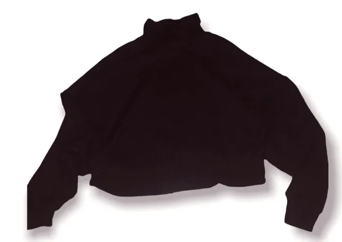 Crop top longues manches bordeaux - photo numéro 2