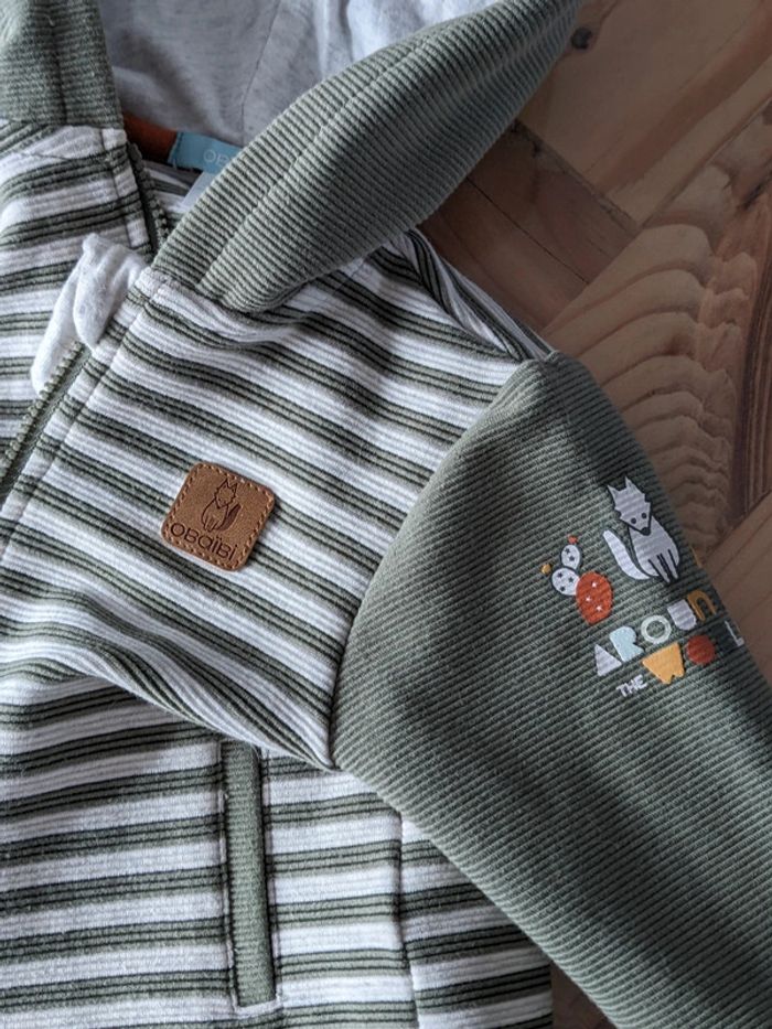 Lot veste + tee-shirt manches longues bébé 6mois - photo numéro 3
