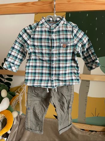 Ensemble chemise à carreaux