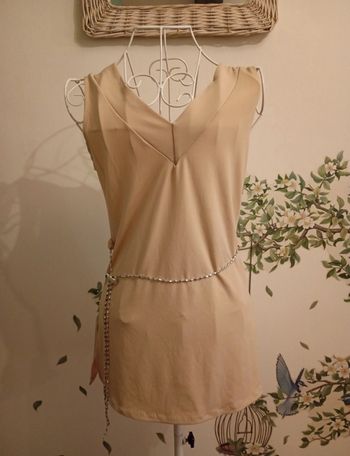 Tunique fluide beige 