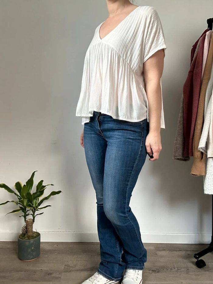 Zara Tee-shirt blanc coupe baby doll – Taille 36 – Très bon état - photo numéro 4