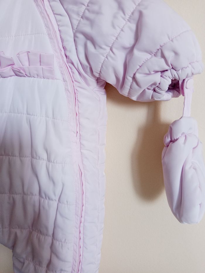 Combinaison pilote rose pâle bébé fille - 6 mois - Très bon état - photo numéro 4