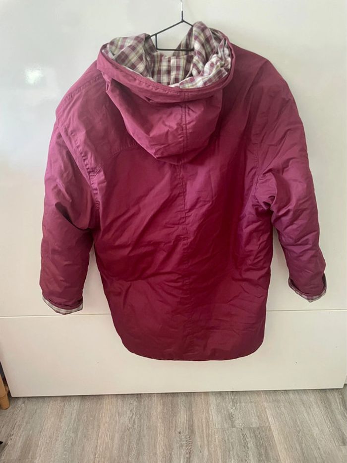Manteau prune matelassé à capuche - photo numéro 8