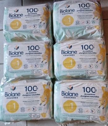 6 paquets Biolane T1