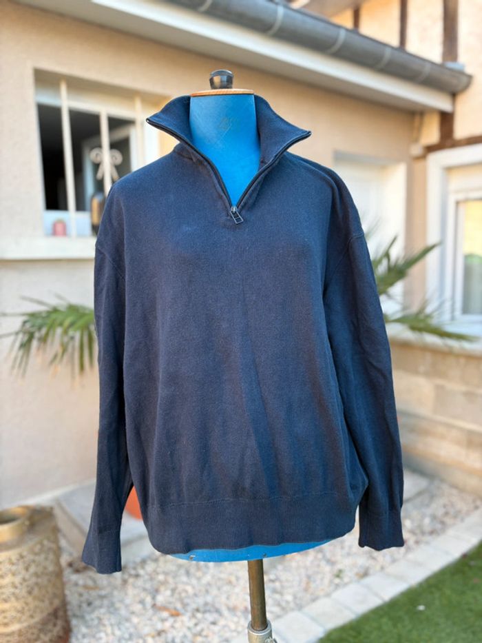 Pull col roulé BZB - bleu marine - taille XL/42 -