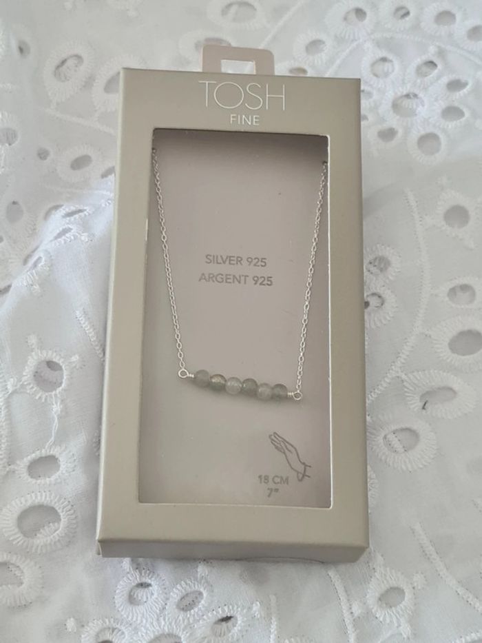Bracelet argent 925 et petites pierres bleues/grises