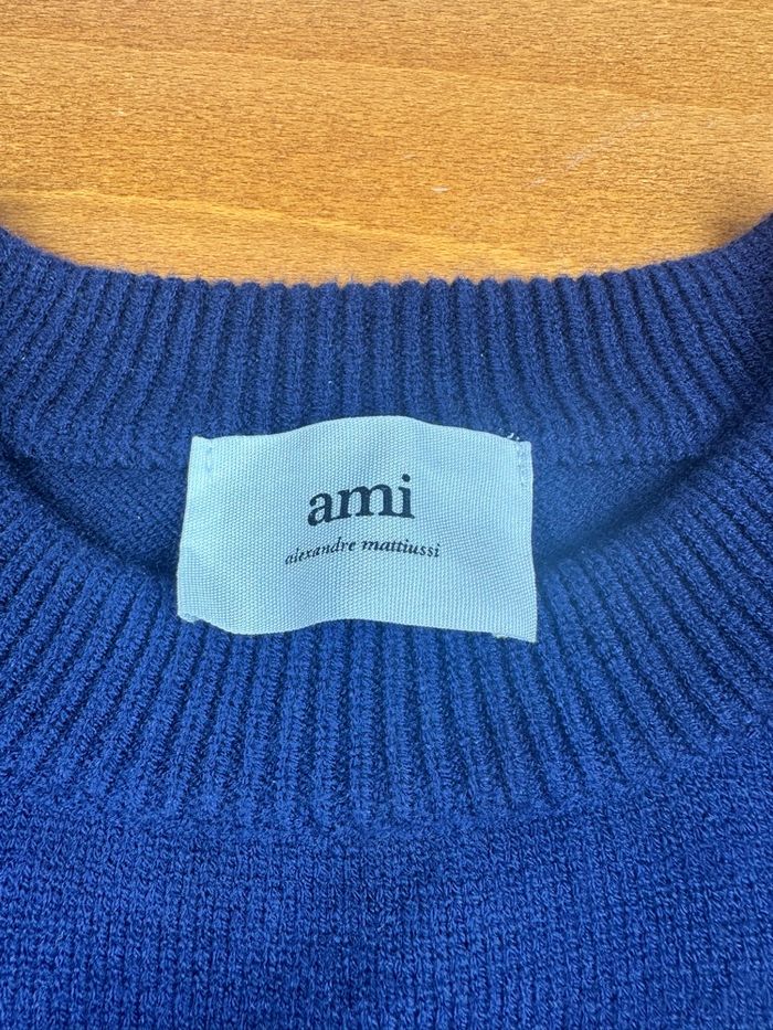 Pull ami Paris bleu foncé taille L - photo numéro 9