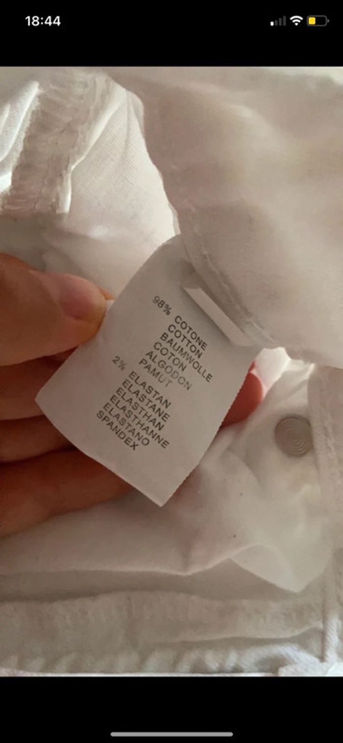 Pantalon blanc femme évasé en bas 36 - photo numéro 3