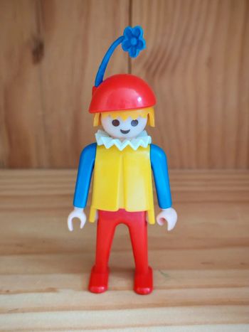 Playmobil personnage cirque avec sa fleur bleue vintage