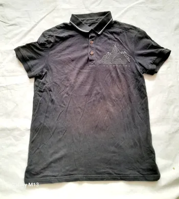 Polo homme noir Adventure Straight Fit taille M